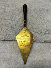 Vintage 1940 Ceremonial Masonic Master Mason Trowel, CA Lodge No. 1, G-VG Cond picture