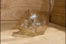 Vintage Anchor Hocking Small Glass Pig Piggy Bank Marigold Amber Peach 4” X 4” picture