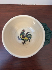 Vintage Poppytrail Metlox California Pottery Handled 6 in Rooster Bowl Set of 6 picture