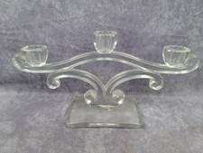 Vintage Crystal Triple Candle Holder ~ Gorgeous picture
