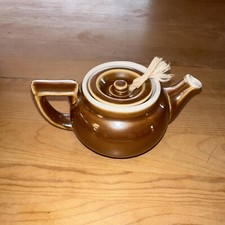 Vintage 1930's Fraunfelter Teapot Brown 300 Ceramic picture