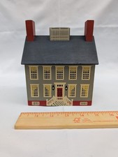Vintage 1985 Windfield Designs Center Hall Colonial Coin Bank Signed Hank Musser picture