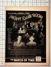 1940s March of Time Night Club Boom Vintage Print Ad Jazz Swing Era Ephemera picture