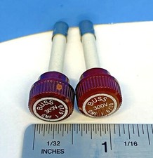BUSSMANN GMF 1 6/10 AMP 300VAC SLOW BLOW GLASS FUSE RED CAP picture