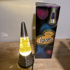 Vtg Lava Lite Wizard Glitter Lamp Stars/Moon Silver 15.25