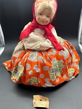 Vtg Soviet USSR Tea Cozy Doll Grelka Russian Folk Costume Moscow Toy Factory Tag picture