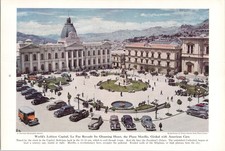1943 La Paz Bolivia Plaza Murillo Vintage Photo Page American Cars Capitol picture