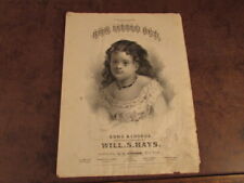 Antique sheet music 1872 Our Little Pet Will s Hays J L Peters Girl Child pic  picture