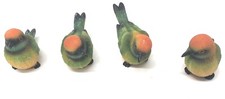 Transpac Set of 4 Small Bird Figurines, Beautiful Green Bee Eaters , 4 Poses, picture