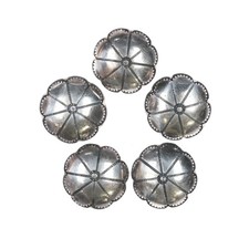 c1940's Navajo sterling silver buttons (5) picture
