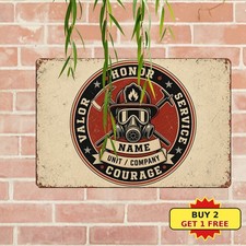 Custom Name Welcome Family Crest Personalized Metal Tin Sign Decor picture