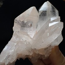 Natural Himalayan Pink Quartz Cluster Specimen Raw Mineral Heal Samadhi Crystal picture
