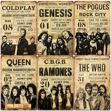 Vintage Rock Music Concert Poster Tin Metal Signs Home Décor 8x12 picture