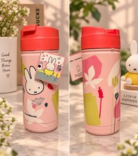 Starbucks x Miffy Pink Tumbler Floral Water Bottle Cup Limited Edition New picture