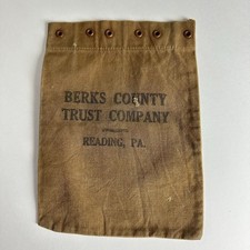 Vintage Berks County Trust Company Reading PA Drawstring Money Bank Bag picture