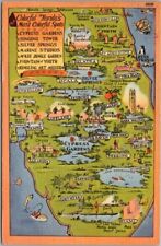 1958 Florida Linen Greetings Postcard 