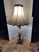 Rare ** Full Lamp** Vintage L&L WMC Cherub Table Lamp Brass Metal.  Works picture