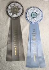 Lot 2: Big Beautiful Rosette Horse Show Ribbons USHJA 2018 Championship Streamer picture