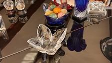 Vintage Large Orrefors Crystal Lotus Bowl Swedish Signed and Numbered picture