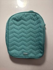 Thirty One 31 Chill-icious Thermal Insulated Lunch Bag Turquoise Quilted Chevron picture