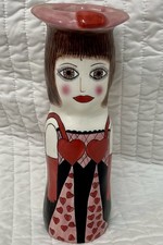 Vintage Susan Paley by Ganz Bella Casa MIA Lady Vase Ceramic Figure Hearts 10.5” picture