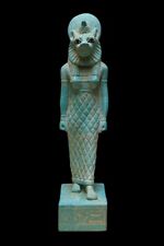 UNIQUE ANTIQUE ANCIENT EGYPTIAN Statue Heavy Stone Goddess Sekhmet Handmade picture