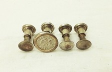 Vtg Warranted Superior hand saw handle brass medallion w/ screw nuts hardware picture