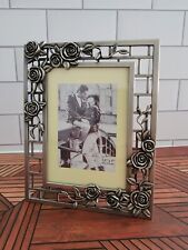3.5x5 Picture Frame Rose Silver Antique Pewter Finish Lacquer Coated  picture