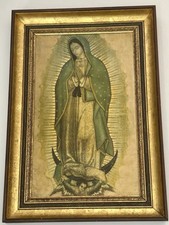 Our Lady Guadalupe Textured Print Panama Albrook AFS Canal Zone 1977 VTG picture