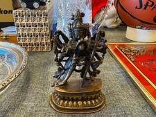 Antique 1800s Tibetan Buddhist Tantric Statue of Chakrasamvara and Vajrayogini picture