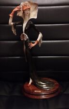 Vtg A. Santini Figurine Art Deco Lady In Green Dress Signed Edition 1920's Style picture