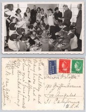 RPPC 1946 Rotterdam Children Gift Party Post-WWII Netherlands picture