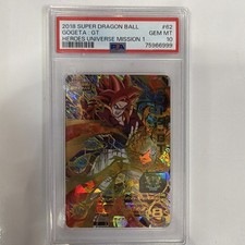 Bandai 2018 Super Dragon Ball Heroes UM1 Gogeta: GT #62 Japanese PSA 10 picture