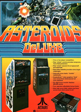 Rare Atari Asteroid Deluxe Arcade Video Game Flyer Ad 8x11 c1981 Original picture