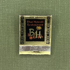 Blue Hawaii Restaurant Atlantic City New Jersey Rare Vintage Matchbook Unstruck picture