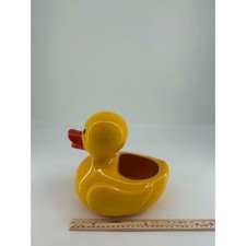 Teleflora Yellow Rubber Duck Ceramic Planter Vase Flower Pot Nursery Decor New picture
