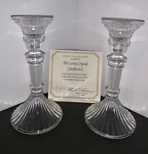 2  Vintage Lenox Candlestick Holders - Full Lead Crystal Candlesticks Great Con. picture