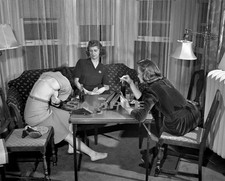 1940s LADIES PLAYING STRIP POKER Photo  (211-B) picture