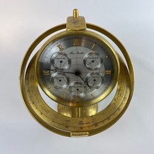 Vintage Jean Roulet Saturne World Time Desk / Mantel Clock Swiss Made picture