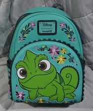 Loungefly Disney Rapunzel & Pascal Mini Backpack Turquoise Green Pink picture