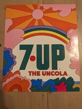 7-Up The Uncola psychedelic vintage decal- New, old stock - 10