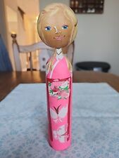 Vintage Japanese  Kokeshi Blonde Doll EUC - Signed by Maker HTF 7.5