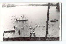 Clintonville Wisconsin WI Vintage RPPC Real Photo Long Lake Lutheran Church Camp picture