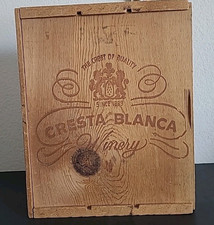 Vintage Cresta Blanca Winery Wine Crate / 3 Bottle 13.5 inch picture