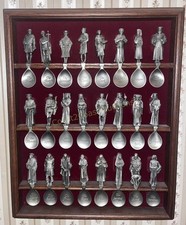 Franklin Mint Canterbury Tales Of The Friar Pewter Metal Figural Spoon Set picture