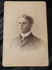 1895 Texas Longhorn Football 1st Nebraska/U Of M Coach F B Crawford Cabinet Card picture