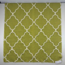 THIBAUT Anna French TUNISIA TRELLIS EMBROIDERY Fabric CITRON Sample 26