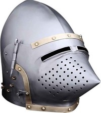 Churburg Style Bascinet Helmet Medieval Reenactment picture