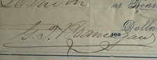 1879 Beauregard Signed Check Confederate General Fort Sumpter Bull Run  picture