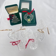 Lot of 8 Vintage Waterford Christmas ornaments  - 90's 2000's picture